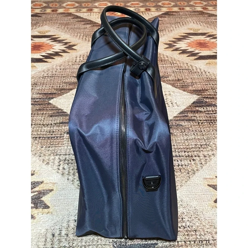 July Carry Me Weekender Bag Navy Blue Nylon Leather Travel Duffel Bag Carry-On
